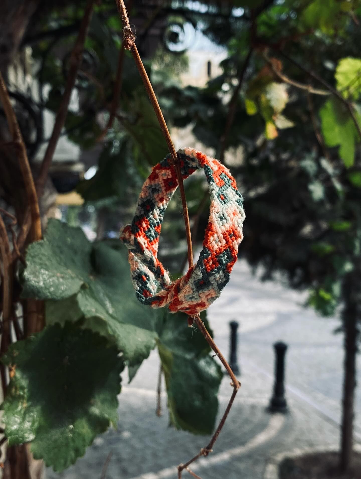 Handmade Woven Friendship Bracelet – Boho Geometric Patterned Wristband