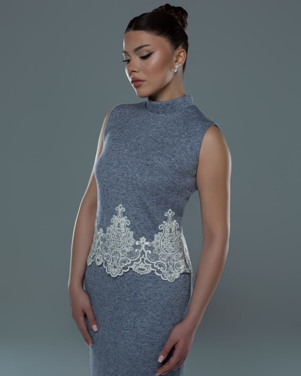 Silver Whisper Knit Dress